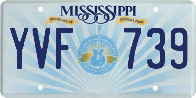 MS license plate YVF739