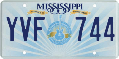 MS license plate YVF744