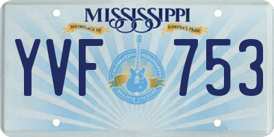 MS license plate YVF753