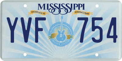 MS license plate YVF754