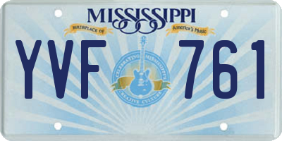 MS license plate YVF761