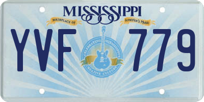 MS license plate YVF779
