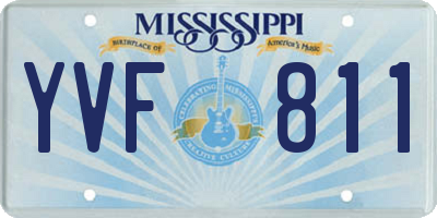 MS license plate YVF811