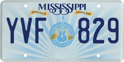 MS license plate YVF829