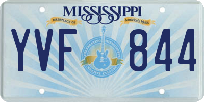 MS license plate YVF844