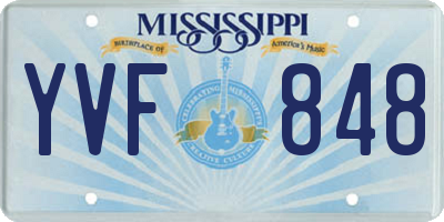 MS license plate YVF848