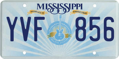 MS license plate YVF856