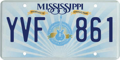 MS license plate YVF861
