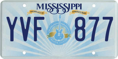 MS license plate YVF877