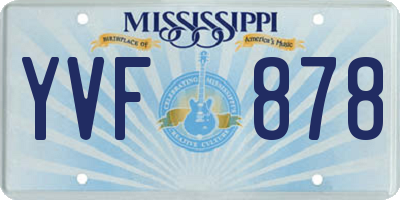 MS license plate YVF878