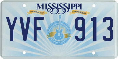 MS license plate YVF913