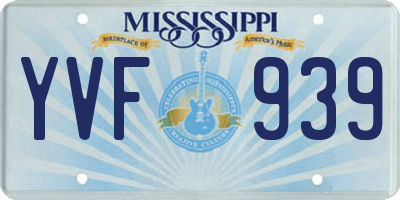 MS license plate YVF939