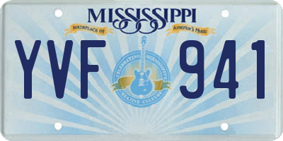 MS license plate YVF941