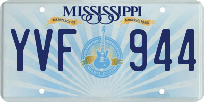 MS license plate YVF944