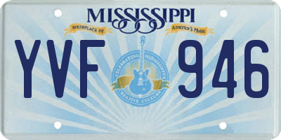 MS license plate YVF946