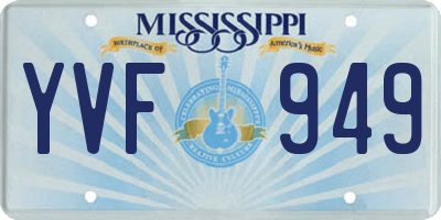 MS license plate YVF949