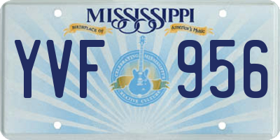 MS license plate YVF956