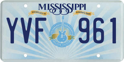 MS license plate YVF961
