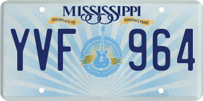 MS license plate YVF964