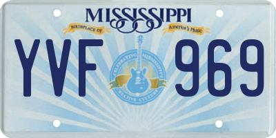 MS license plate YVF969