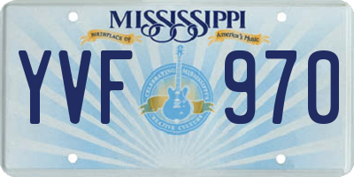 MS license plate YVF970