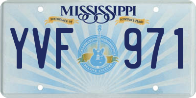 MS license plate YVF971