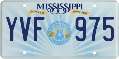 MS license plate YVF975