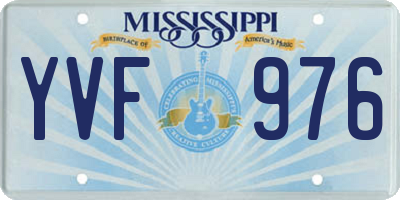 MS license plate YVF976