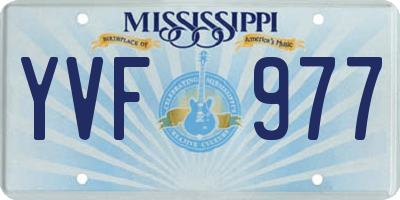 MS license plate YVF977