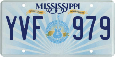MS license plate YVF979