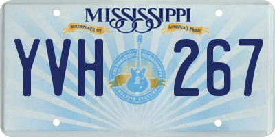 MS license plate YVH267