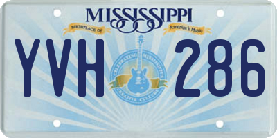 MS license plate YVH286