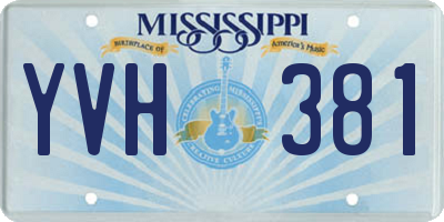 MS license plate YVH381
