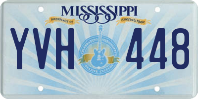 MS license plate YVH448