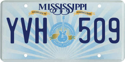 MS license plate YVH509