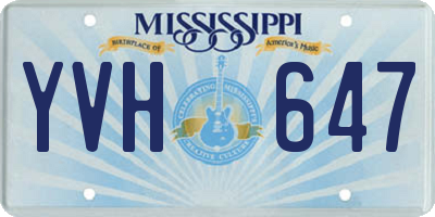MS license plate YVH647