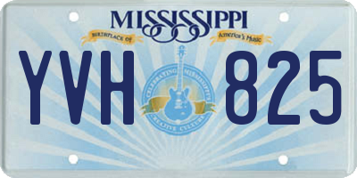 MS license plate YVH825