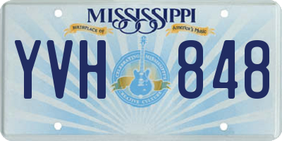 MS license plate YVH848