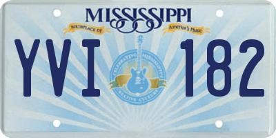 MS license plate YVI182