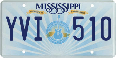 MS license plate YVI510