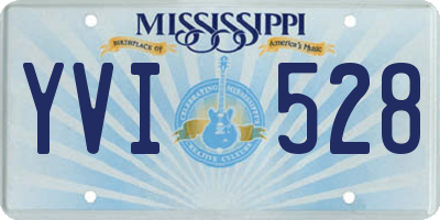 MS license plate YVI528