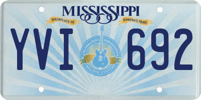 MS license plate YVI692