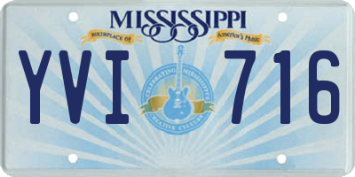 MS license plate YVI716