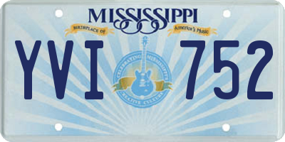 MS license plate YVI752