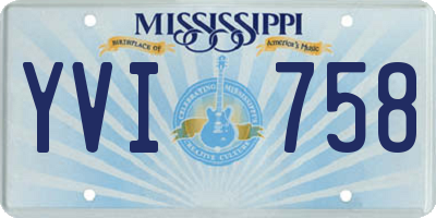 MS license plate YVI758