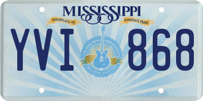 MS license plate YVI868