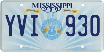 MS license plate YVI930