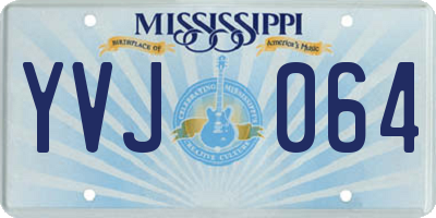 MS license plate YVJ064
