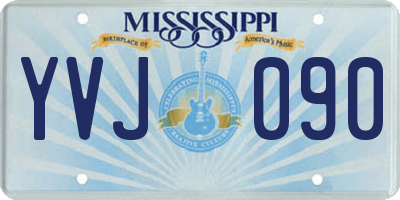 MS license plate YVJ090