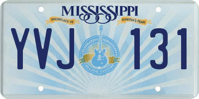 MS license plate YVJ131